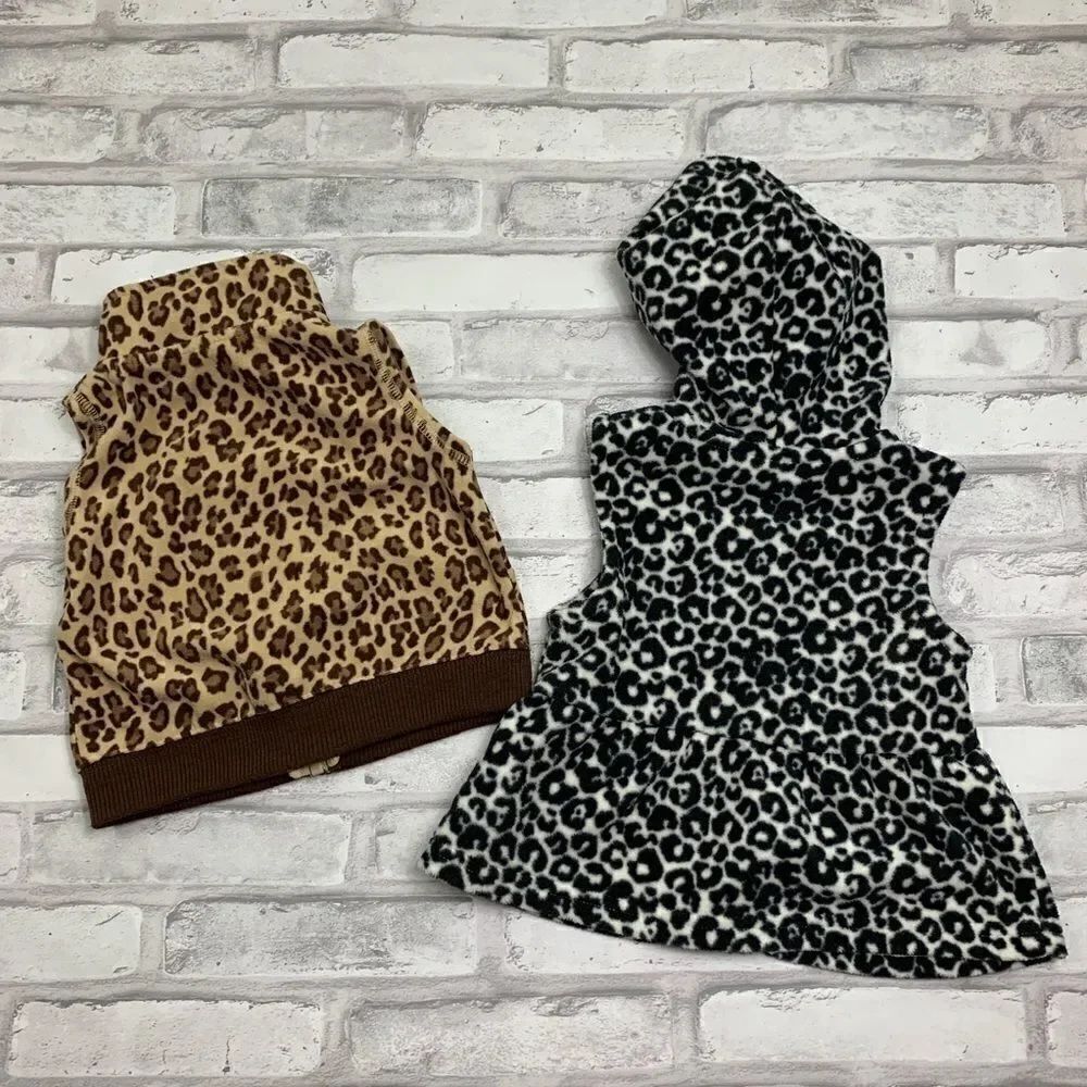 2 Cheetah Print Vest  size 6-9 months - Picture 4 of 4
